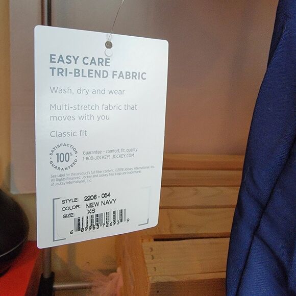 Jockey Scrub Top Fitted (Women's Cut) SS Navy - Size XS NWT - Picture 5 of 5